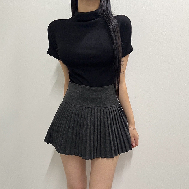 VANANA2 국내생산 반목 캡소매 니트