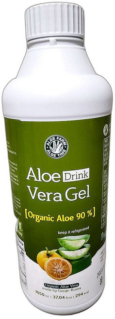 유기농 알로에베라 겔 대용량 피부 보습 영양 풍부한 자연 성분 건강식품 1050ml 1개, 1.05L