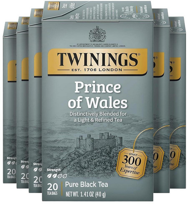 트와이닝 홍차 티백 프린스 웨일즈 20개 6팩, 40g, 20개입, 6개