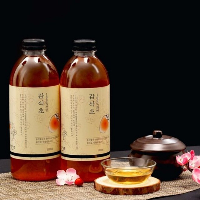 [맛잇다]3년 천연발효 국산 하동 감식초 1L 2병, 2개