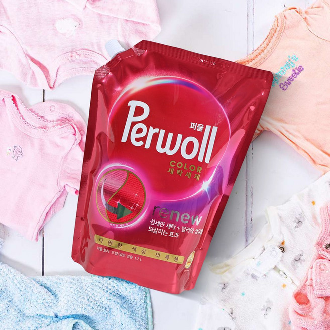 퍼울 컬러 세탁세제 리필, 1.7L, 1개