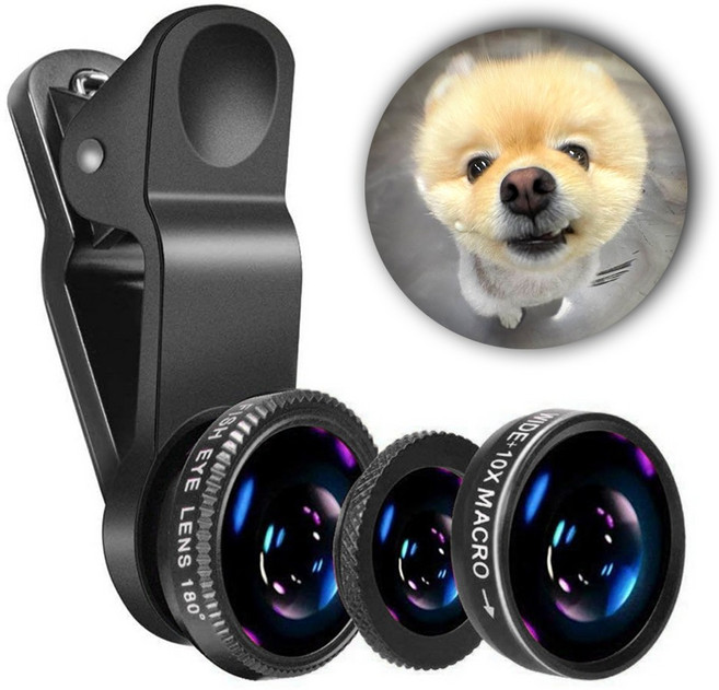 스마트폰 휴대폰 아이폰 피쉬아이 어안 광각 접사 렌즈 틱톡 릴스, 블랙, 블랙, 1개