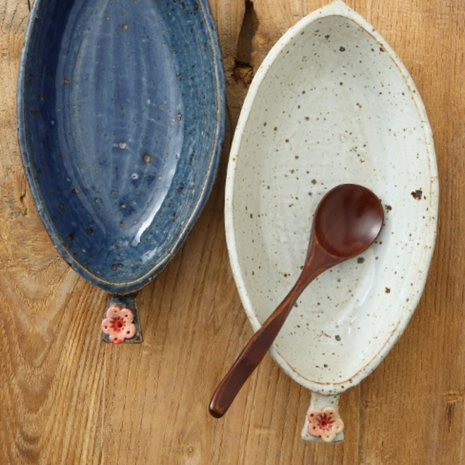 이천도자기 손화 타원 그라탕기 접시 27.5cm [BLC89239], 올리브, 1개