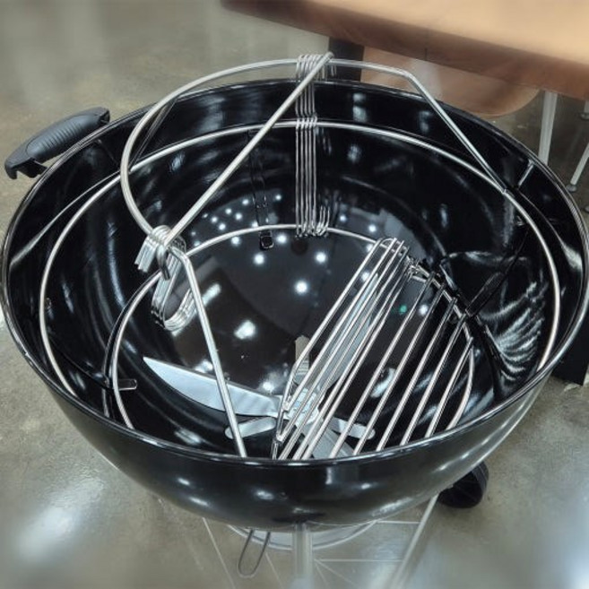 바베큐 스텐 야외 캠핑용 훈제 숯불 BBQ 행잉 후크그릴, 1개