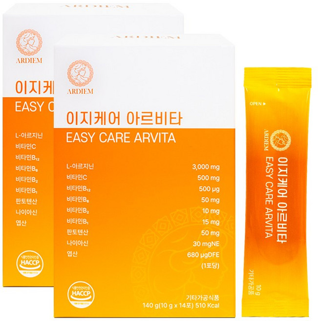 아르디엠 이지케어 아르비타 아르기닌멀티비타민 140g, 2박스, 14회분