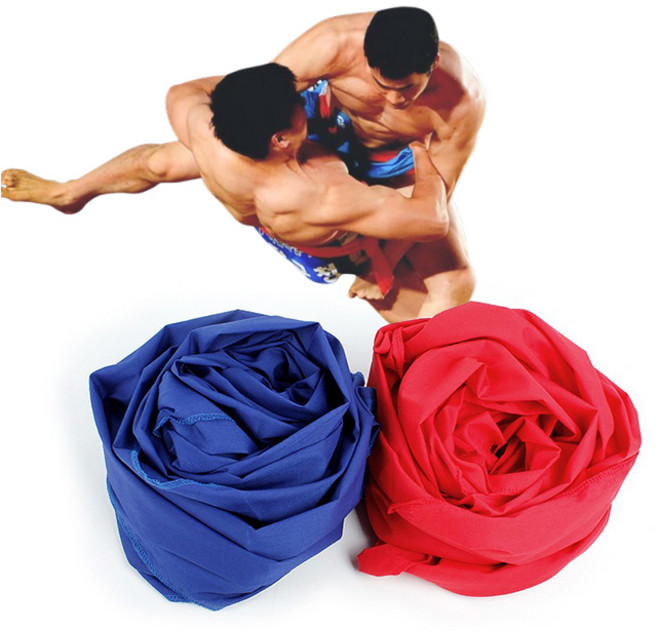 쇼다운 전통 스포츠 샅바 2P 국산 운동용 (레드+블루), 1세트