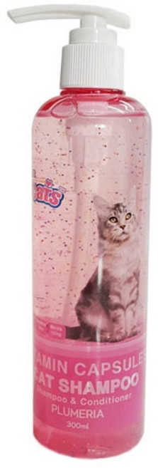 더캣츠 비타민캡슐 고양이샴푸 푸르메리아향, 300ml, 1개