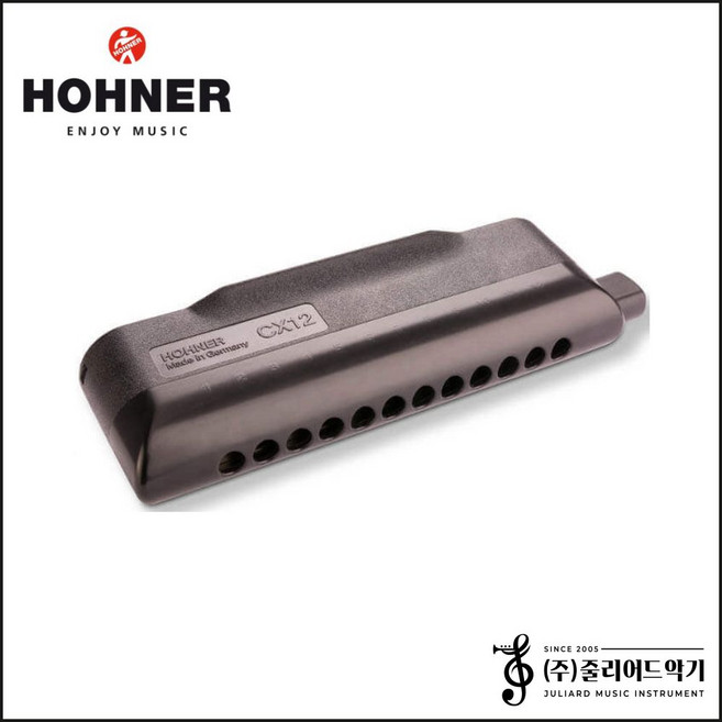 호너 CX12 크로매틱 하모니카 C키 블랙 / CX-12 Black, 1개