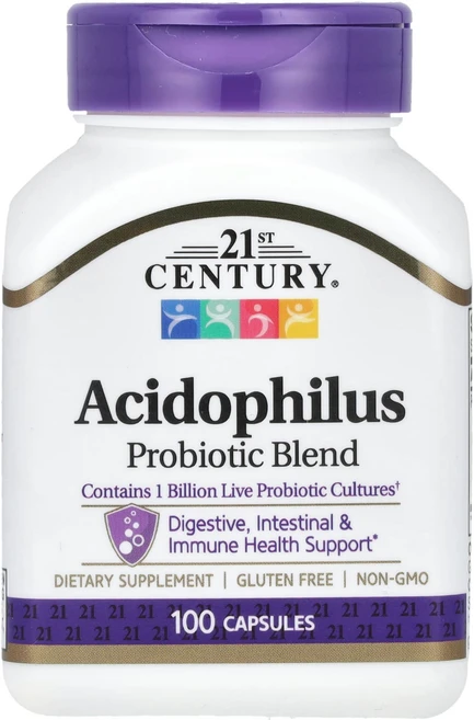 21st Century 애시도필러스 프로바이오틱 혼합물 100 캡슐, 1개, 100정 - 쿠팡