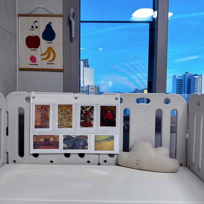 베이비룸 전용 아빠차트 아기 울타리 안전가드 가로 세로 낱말카드 전면 책꽂이, BR-C, 1개