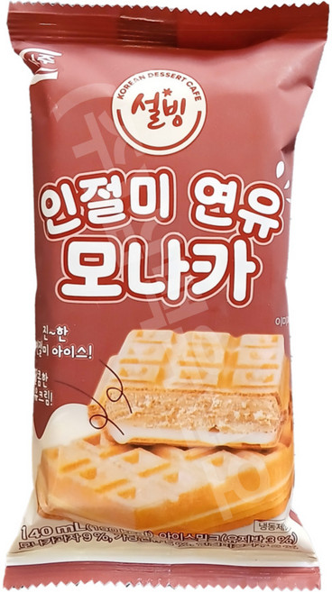 서주X설빙 콜라보 설빙 인절미 연유 모나카, 24개, 140ml
