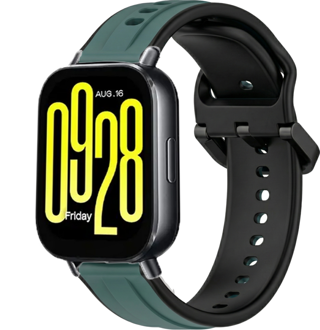 나인식스 샤오미 레드미워치 5 라이트 / 액티브 니헤라 러닝 스트랩 시계줄, 1개, 럭키그린/블랙