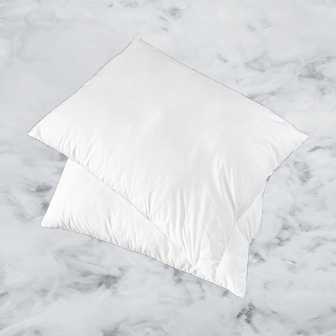 자방 낮은 솜 베개 푹신한 빨아쓰는 경추 다운필 국산 호텔 마이크로화이바 베개솜, 2개, 화이트