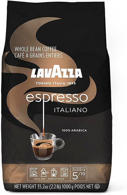 Lavazza Espresso Italiano Whole Bean Coffee 라바짜 에스프레소 이탈리아 미디엄 홀빈 커피 1kg, 997g, 1개
