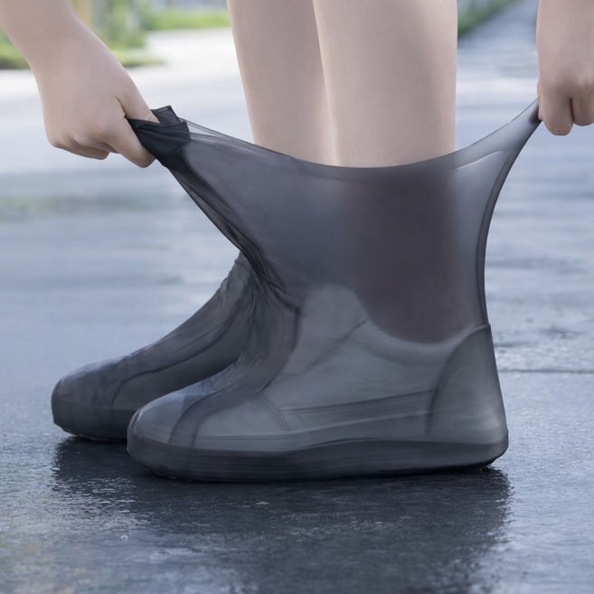 에제르 방수신발커버 미끄럼방지, 블랙 L (275mm이상), 1개