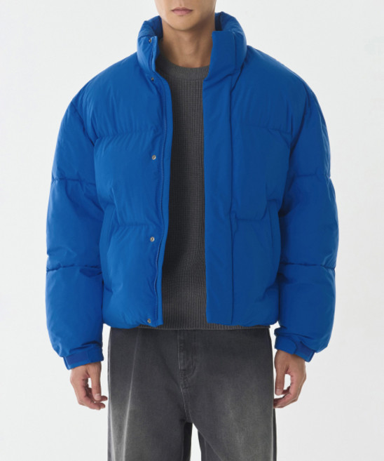 무신사스탠다드 데일리 푸퍼 숏 패딩 재킷 블루 1631221