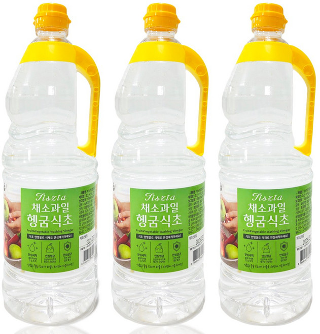 과일 야채 세정 세척식초, 3개, 1.8L