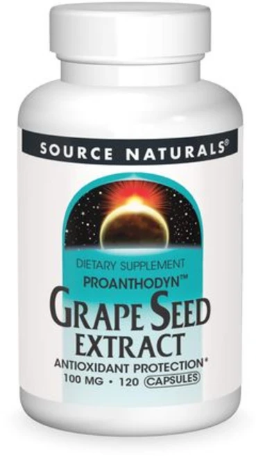 소스 내츄럴스 포도씨 추출물 프로안토딘 100mg 항산화 Source Naturals Grape Seed Extract Proanthodyn 100 mg Antioxidant, 1개, 49.9g, 120정 - 쿠팡