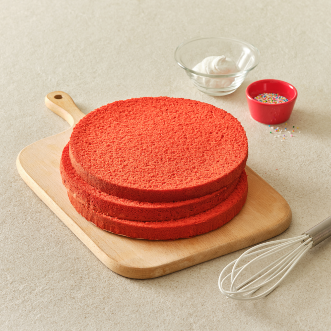 장가네제과 수제 케이크시트 (레드벨벳) [노오븐 케이크만들기 홈베이킹 DIY케이크], 120g, 1개