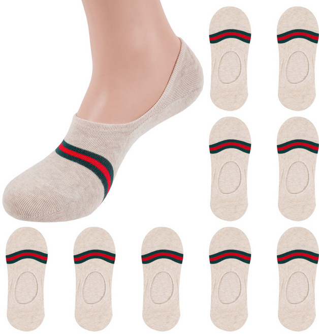 삭스너 남성용 삼선링글 안벗겨지는 덧신 양말 10켤레