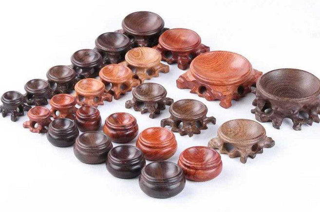 수석 받침대 돌 수반 도자기 나무장식품 불상 원형, 1개, 블랙로즈우드B형1.5cm