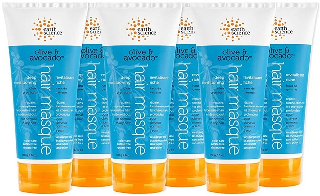 EARTH SCIENCE - 올리브 & 아보카도 딥 컨디셔닝 헤어 마스크: 일반 부터 건조한 용 (6팩 170g(6온스) 259602 - 쿠팡