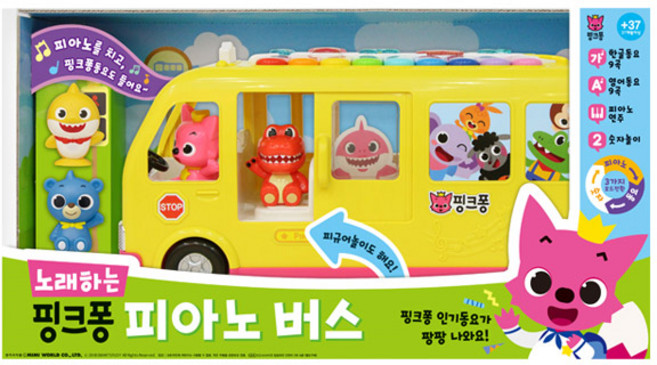 미미월드 노래하는 핑크퐁 피아노 버스, 1개, 기타