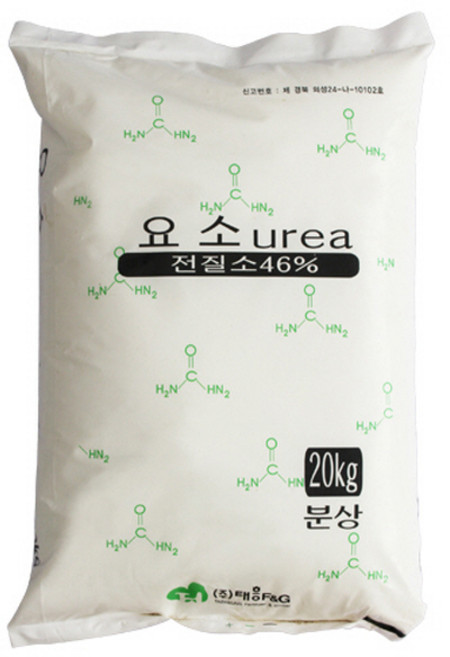 요소 비료 20kg .고순도 밑거름 웃거름 알갱이 모든 작물 모종 범용성 텃밭용, 1개