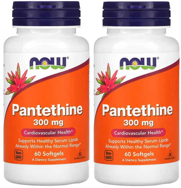 나우푸드 판테테인 300mg 60소프트젤, 60정 × 2개, 2개, 60정 - 쿠팡