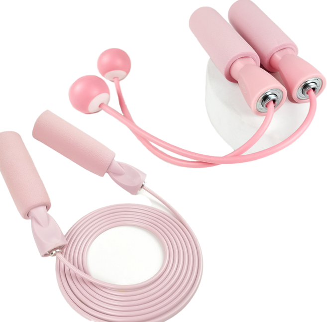 줄넘기 무선 유선 겸용 줄없는줄넘기 실내 다이어트 헬스 운동용품, 2in1 핑크, 1개