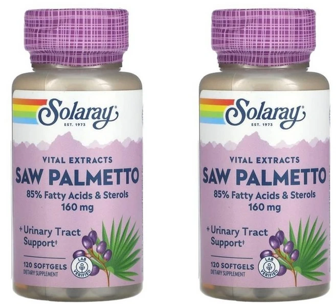 솔라레이 바이탈 추출물 쏘팔메토 160mg 소프트젤, 2개, 120정 - 쿠팡