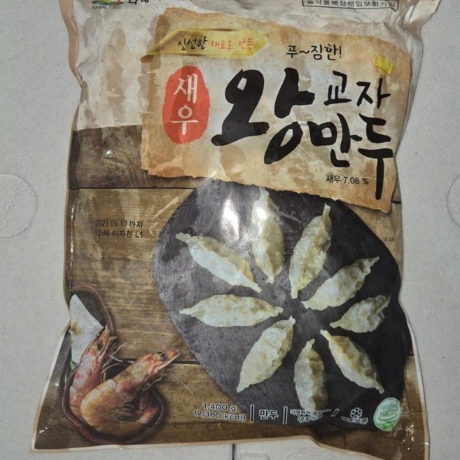 나래식품 새우 왕교자만두 1.4kg, 1개