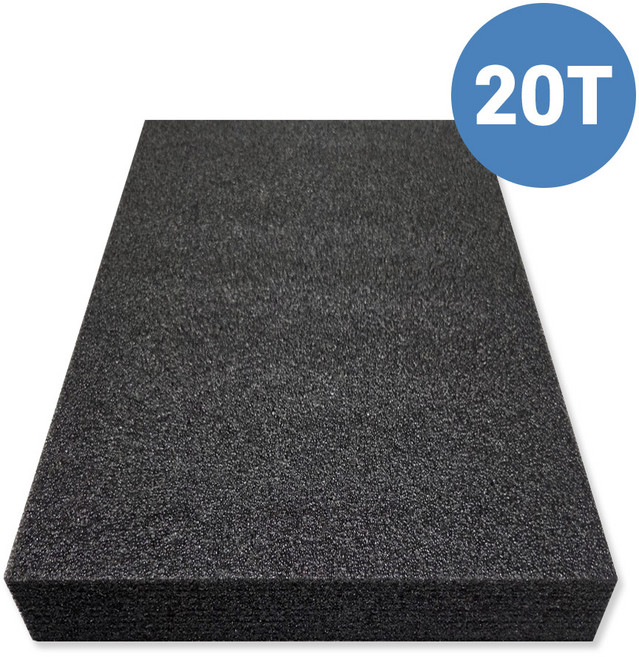 이스토어 두꺼운 압축스펀지 발포지 PE폼 검정, 1개