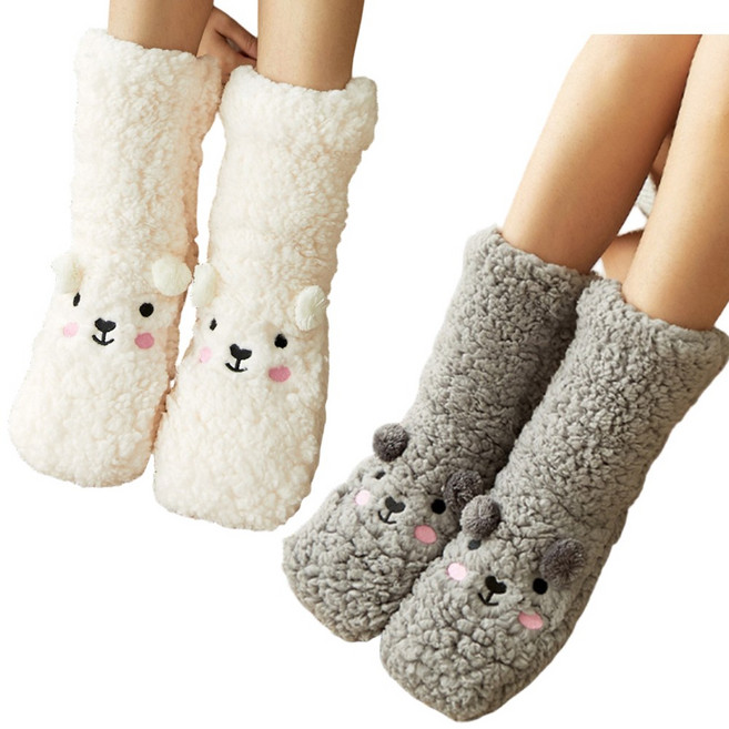 모리에 포근한 도톰한 털빠짐없는 무압박 수면양말 1+1
