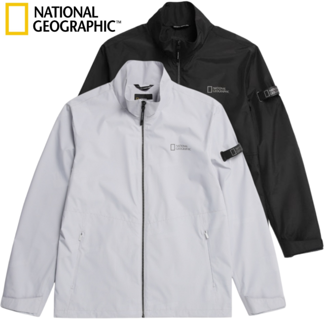[매장발송]내셔널지오그래픽 남성 바람막이 경량 방수 등산 런닝 집업자켓