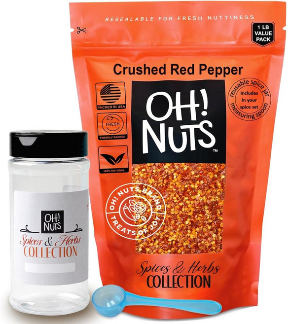 Oh! Nuts 오! 넛츠 크러쉬드 레드페퍼 플레이크, 2개, 454g