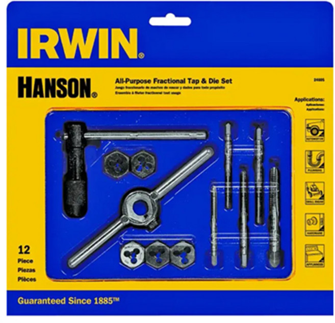 IRWIN 어윈 수공구 세트 탭 & 다이 세트 12pcs (mm) 24605, 1개