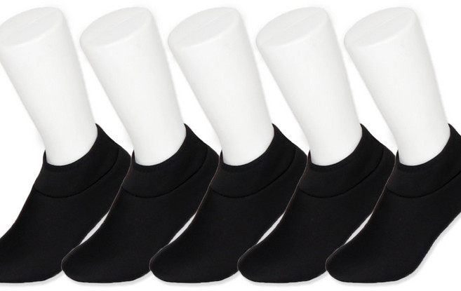 여성용 요술버선 무지검정 카바 5켤레 겨울 방한 기모 양말