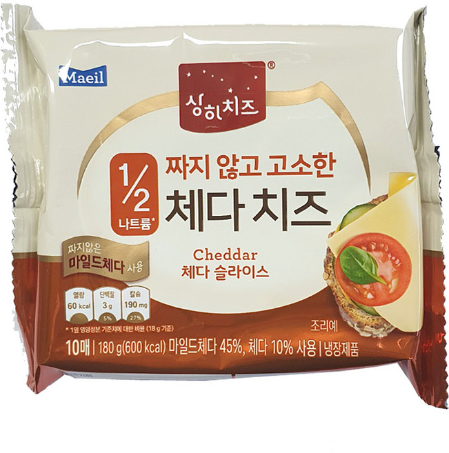 매일 상하치즈 짜지않고 고소한 치즈 180Gx10 (100매), 180g, 10개