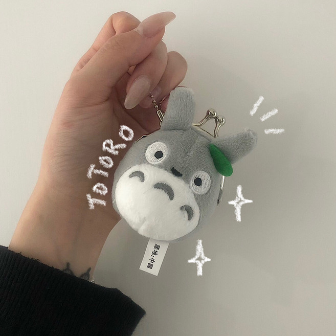 정품 지브리 이웃집 토토로 인형 동전지갑 캐릭터 파우치 가방고리 키링 백참