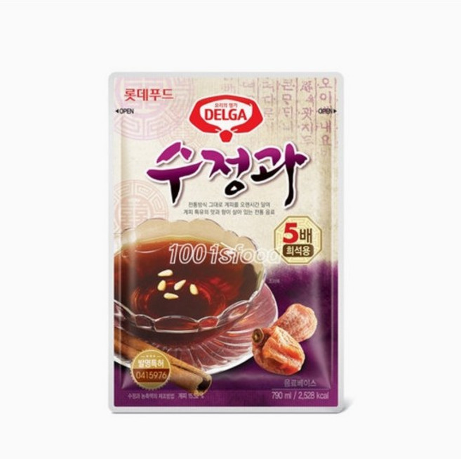 롯데 수정과 5배 희석용 수정과원액, 1개, 790ml