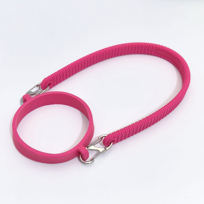 실리콘 텀블러 스트랩 휴대용 물병 캐리어 고리, 1개, 로즈레드