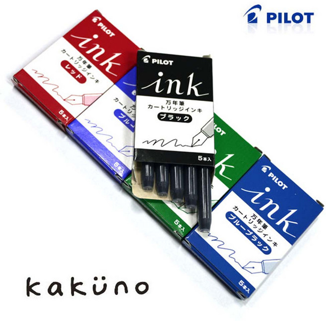 PILOT 파이롯트 카쿠노 에르고그립 만년필 잉크카트리지 IRF-5S KAKUNO, 레드5입