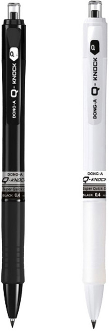 동아 큐노크중성펜 Q노크 0.4mm 노크식 볼펜 필기구, 화이트