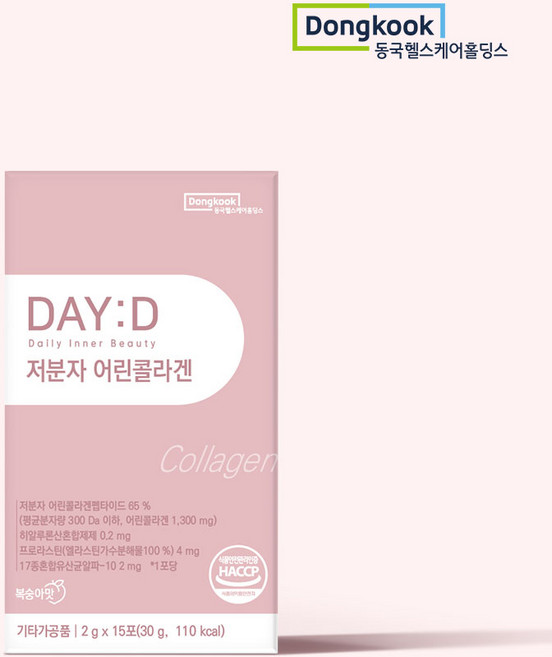 동국헬스케어홀딩스 데이디 어린 300달톤 저분자 콜라겐 15p, 30g, 1개