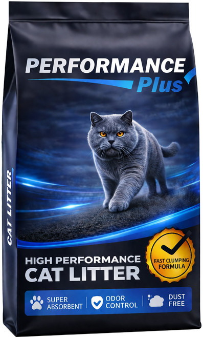 PERFORMANCE Plus 高性能貓砂, 14kg, 1包, 無塵黑金砂
