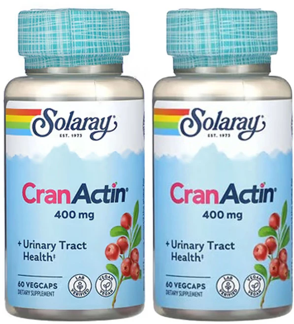 솔라레이 CranActin 요로 건강400mg 60베지캡슐, 2개, 60정 - 쿠팡
