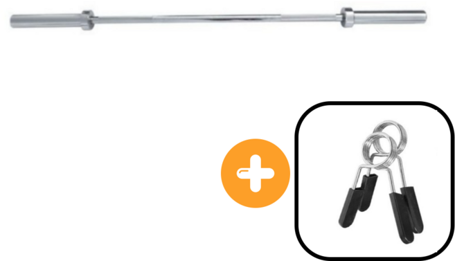 베스코 중량봉 역기봉 바벨 이지바 컬바 1300mm 1500mm 1800mm 2200mm, 1개, 크롬도금, 10kg