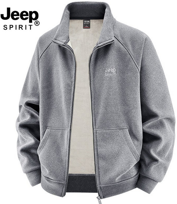 지프스피릿 남성용 가을 겨울 캐주얼 하이넥 자켓 기모 원단 자켓 JP7162