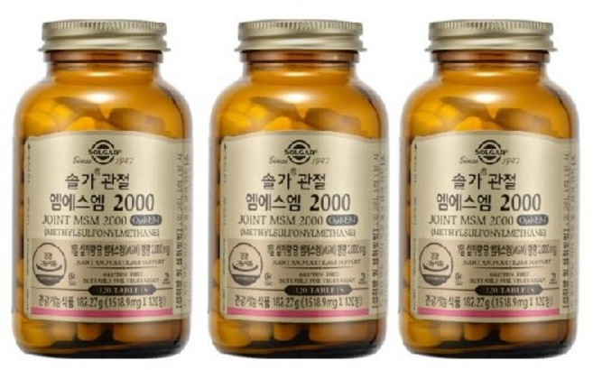 솔가 관절 엠에스엠 2000, 120정, 3개